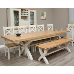 Deluxe Painted Grand Dining Table Set